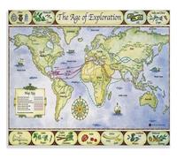 MDBJTCYZN The Age of Exploration World History Educational Canvas Wall-Art Poster for Classroom Home Decor(Framed,16x24inch(40x60cm))