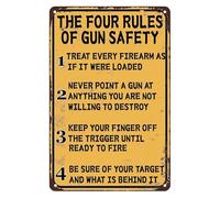 MDBJTCYZN The Four Rules Vintage Metal Sign Rustic Wall Decor Retro Art for Home Office Garage Bar Cafe or Man Cave 8 X 12 inch