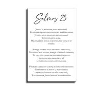 MDBJTCYZN The Lord is My Shepherd in Spanish - Salmo 23 Psalm 23 Christian Poster, Printable Bible Verse Art for Sunday School, Prayer Room(Framed,16x24inch(40x60cm))