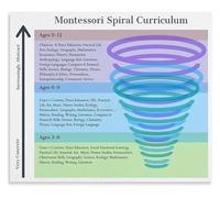 MDBJTCYZN The Montessori Spiral Curriculum Educational Chart Canvas Wall-Art Print for Home Decor(Unframed,16x24inch(40x60cm))