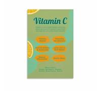 MDBJTCYZN The Power of Vitamin C Educational Poster Antioxidant Wall-Art for Home Decor Living Room Bedroom Office Wellness(Unframed,08x12inch(20x30cm))