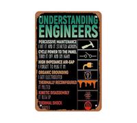 MDBJTCYZN Understanding Engineers Tin Sign Tech Humor Definition Chart Rustic Wall-Art for Workshop Gift 8 X 12 in