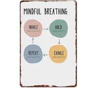 MDBJTCYZN Vintage Find Your Focus Mindfulness Metal Sign Inspirational Wall Plaque For Office Study Room Classroom Dorm Decor 8 X 12 inch