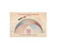 MDBJTCYZN Vintage Science Chart Metal Tin Sign Electromagnetic Spectrum Guide for Physics and Classroom Decor 8 X 12 inch