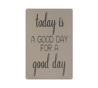 MDBJTCYZN Vintage Tin Sign Featuring Today Is A Day To Have A Quote Motivational Metal Wall-Art for Home Decor Kitchen Office or Happy Gift 8 X 12 inch