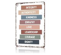 MDBJTCYZN Vintage Truth Metal Sign Integrity Authenticity For Home Office Desk Bookshelf Study 8 X 12 inch