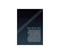 MDBJTCYZN Voyager 1 Pale Blue Dot NASA 1990 Metal Wall-Art Earth from 37 Billion Miles with Carl Sagan Quote Space Science Classroom Decor (8 X 12 in)