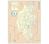 MDBJTCYZN Wall-Art Poster Map of Mongolia Political Administrative with Major Cities Roads Airports for Decoration Geography Study and Travel Reference(Unframed,16x24inch(40x60cm))