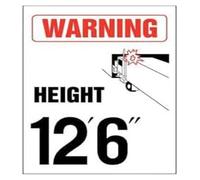 MDBJTCYZN Warning Sign Vehicle Height 12' 6" Reflective Aluminum for Warehouse Parking Garage or Commercial Building 8 X 12 inch