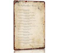 MDBJTCYZN We Remember Them Honor Poem Metal Tin Sign Classic Wall Decor for Bedroom or Home Office 8 X 12 in
