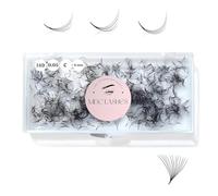 MDC LASHES 500 abanicos de pestañas Promades | 5D-20D, 0.03-0.05-0.07 de grosor, rizos C/CC/D, 8-18 mm | Extensiones de pestañas postizas prefabricadas Pro Pestañas Pelo A Pelo (6D-0.07-CC-12)