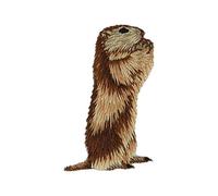 mdc - Parche termoadhesivo, diseño de marmotas de perfil recto, 5,5 x 4 cm