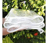 MDCG Lona Transparente Impermeable Impermeable 350g/m² Película plástica Lonas de Exterior Claro de Vidrio Blando con Ojales Flor Planta Hoja Cubierta (Color : Claro, Tamaño : 110x390cm)