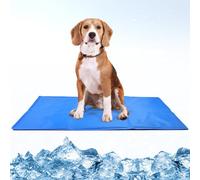 MDDK DY Manta Refrescante para Perros 90 x 50 cm, Alfombrilla de Gel Autoenfriante para Perros Medianos y Gatos, Cama de Verano Color Azul