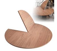MDDKOP Mesas Redondas de Madera 120 cm - 160 cm de diámetro Tablero de Mesa Plegable Redondo Grande Mesa para Banquetes y Fiestas de Catering sin Patas Ahorra Espacio(Marrón/Café,150cm/59in)
