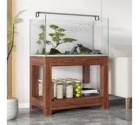 MDDKOP Soporte Doble de Madera para Acuario: Soporte para terrario de Reptiles con Almacenamiento en Capas para el hogar o la Oficina, Adecuado para terrarios de Tortugas u Otros usos(90X30X70CM)