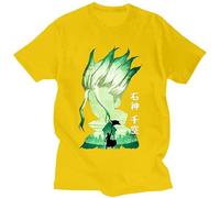 MDEM Dr. Stone Senku Japan Animation T - Shirt Boys White Retro Clothing Fast Dry Men 's T - Shirt Pattern-color5||XS