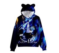 MDEM Sudadera con Capucha De Banda Solo Leveling, Jersey con Orejas De Gato 3D, Sudadera con Capucha De Manga Larga para Hombres Y Mujeres, Blusa Superior Unisex, Ropa De Calle Harajuku-style11||XXS