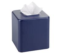 mDesign Funda para Caja de pañuelos faciales para encimeras de tocador de baño, Color Azul Marino Mate