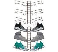 mDesign Juego de 2 organizadores de zapatos - Zapatero de pared ajustable para tres pares de zapatillas, calzado deportivo, etc. - Una alternativa al mueble zapatero que ahorra espacio - color bronce