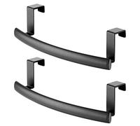 mDesign Moderno toallero Curvado de Metal para Cocina, para Colgar en el Interior o Exterior de Las Puertas, organizar y Colgar la Mano, Platos y paños de Cocina, también para Bares, 9.7 Pulgadas de