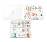mDesign organizador de maquillaje - Práctico joyero con tapa - Ideal para almacenar sus cosméticos o joyas