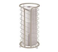 mDesign Portarrollos de Papel higiénico de pie para Almacenamiento de baño, Satinado