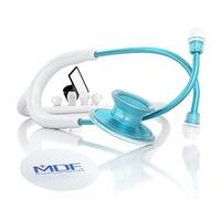 MDF® Acoustica® Deluxe Estetoscopio ligero de doble cabeza - Garantía de por vida & Programa-piezas-gratuitas-de-por-vida - Agua/Blanco (MDF747XP-AQ29)