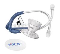 MDF® Classic Cardiology Estetoscopio de doble cabeza - con membrana y auricular de acero inoxidable - Azul Marino (MDF797-04)