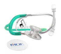 MDF Dual Head Fonendoscopio ligero de doble cabeza - Garantía de por vida & Programa-piezas-gratuitas-de-por-vida - Verde Translúcido (MDF747-IAN)