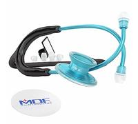 MDF Instruments Acoustica Fonendoscopio ligero de doble cabeza - GarantÌa-de-por-vida & Programa-piezas-gratuitas-de-por-vida - Agua/Negro, MDF747XPAQ11