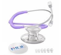 MDF Instruments Acoustica Fonendoscopio ligero de doble cabeza - GarantÌa-de-por-vida & Programa-piezas-gratuitas-de-por-vida, Morado Pastel,MDF747XP07
