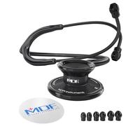 MDF Instruments Acoustica Fonendoscopio ligero de doble cabeza - GarantÌa-de-por-vida & Programa-piezas-gratuitas-de-por-vida, Todo Negro, MDF747XPBO