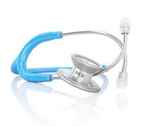 MDF Instruments MD One Epoch Titanio Fonendoscopios para adultos, sin partes de vida MDF777T14, azul claro y plateado