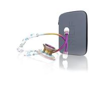 MDF Instruments MD One Epoch Titanio Fonendoscopios para adultos, sin partes de vida patas, caleidoscopio, MDF777TPWKL+ MDF estuche de viaje