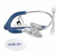 MDF Instruments MDF747XP-04 Acoustica Deluxe, Estetoscopio ligero de doble cabeza - Garantía-de-por-vida & Programa-piezas-gratuitas-de-por-vida (Azul Marino)