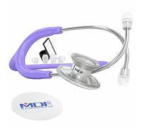 MDF® Instruments MDF747XP-07 Acoustica® Deluxe, Estetoscopio ligero de doble cabeza - Garantía-de-por-vida & Programa-piezas-gratuitas-de-por-vida (Morado Pastel)