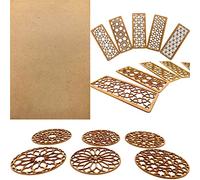 MDF Tablero Madera A4 | 297 x 210 x 1.2 mm Corte por Laser 10 w, 20 w, 30 w, 40 w CNC Router, Modelado, Calado, Bricolaje, Manualidades, Acabado Pulido, Alta Densidad. Madera Calidad (40)