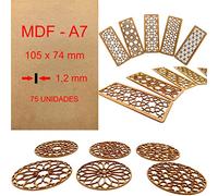 MDF Tablero Madera A7 | 105 x 74 x 1.2 mm Corte por Laser 10 w, 20 w, 30 w, 40 w CNC Router, Modelado, Calado, Bricolaje, Manualidades, Acabado Pulido, Alta Densidad. Madera Calidad (75)