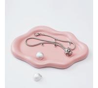 MDFAYE Bandeja de joyería para Mujer, Soporte para Platos de Anillo, Plato de cerámica único en Forma de Nube, Cosas Lindas, decoración estética de habitación, día de la Madre, cumpleaños, Navidad