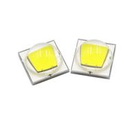 MDFCWJATHI 50pcs LED SMD 5050 chip XML2 T6 U2 10W high power Beads White 6000k warm red green blue UV diodes Ceramic base silicone lens(10W Green525-535nm)