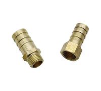 MDFCWJATHI Garden Plumbing 6/8/10/12/14mm, with 1/4" Threaded Pipe Joint Brass Pipe Connector Air Pump 30 Pieces of Irrigation Plumbing Pipe Fittings (Color : Silver) MDFCWJATHI