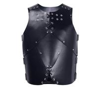 MDFCZXP Armadura de Esgrima Retro - Armadura Medieval de Batalla - para Disfraz de Halloween y Cosplay,Negro,XL