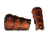 MDFCZXP Armaduras de Cosplay Retro Armaduras Protectores de Brazos - Armaduras Medievales Armadura de Mano - para Propósitos de Actuación Escénica Medieval Retro,Marrón,30CM
