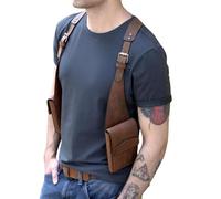 MDFCZXP Bolso de Hombro de Cuero para Axilas - Bolso para teléfono móvil al Aire Libre - para Viajes al Aire Libre, Accesorios de fotografía,Marrón,20cm