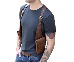 MDFCZXP Bolso de Hombro de Cuero para Axilas - Bolso para teléfono móvil al Aire Libre - para Viajes al Aire Libre, Accesorios de fotografía,Marrón,20cm