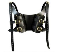 MDFCZXP Espada de Hombro Medieval - Conjunto de Espada de Doble Mano del cinturón PU de Hombro Trasero Retro - Funda de Espada de Cuero PU Ajustable - Accesorio de Cuchillo,C1,4inch