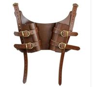 MDFCZXP Espada de Hombro Medieval - Conjunto de Espada de Doble Mano del cinturón PU de Hombro Trasero Retro - Funda de Espada de Cuero PU Ajustable - Accesorio de Cuchillo,C2,4inch