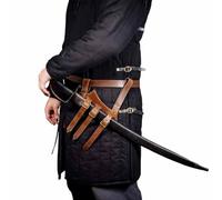MDFCZXP Funda de Cinturón Medieval para Cintura, Soporte para Vaina, Conjunto de Espada de Caballero Retro, Funda de Espada para Cinturón de Espada,Marrón,13cm