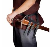 MDFCZXP Funda de Cinturón Medieval para Cintura, Soporte para Vaina, Conjunto de Espada de Caballero Retro, Funda de Espada para Cinturón de Espada,Negro,13cm